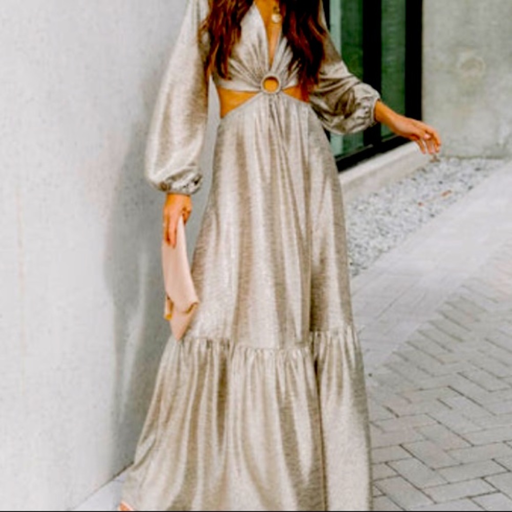VICI Cutout Shine maxi dress. Never worn. Bought in October 2020.